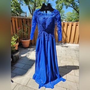 Blue evening dress